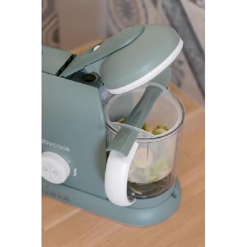 Robot Bebe BEABA. Babycook Duo. Robot bébé 4 en 1. Cuiseur. Mixeur. Contenance XXL 2200 ml - Eucalyptus