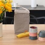 Sac Repas Bebe BEABA. Pochette repas bébé. isotherme. gris perle