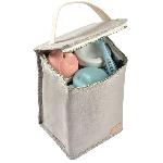 Sac Repas Bebe BEABA. Pochette repas bébé. isotherme. gris perle