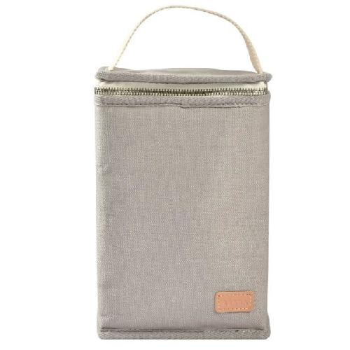 Sac Repas Bebe BEABA. Pochette repas bébé. isotherme. gris perle