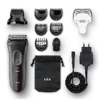 Beaute - Bien-etre Rasoir électrique sans fil BRAUN Series 3 Shave&Style 3000BT - outil 3 en 1 avec tondeuse a barbe - Noir