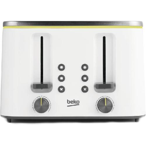 Grille-pain - Toaster BEKO - Grille-Pain 4 fentes - TAM4341W - Metropolis - 900 W