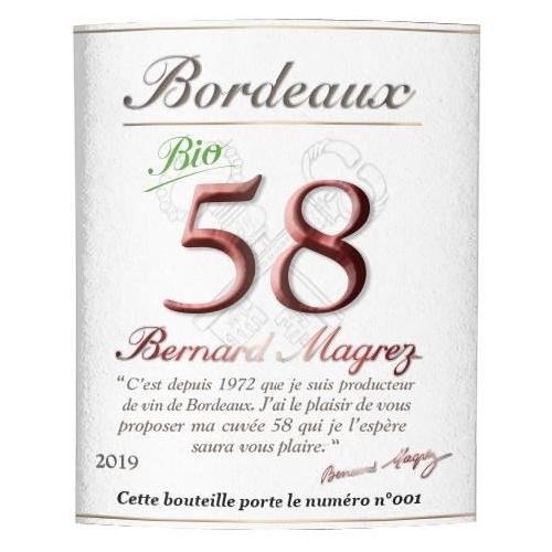 Vin Rouge Bernard Magrez 58 2019 AOP Bordeaux - Vin rouge de Bordeaux - Bio