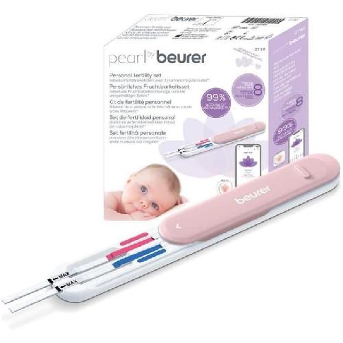 BEURER OT 80 - Kit test de fertilité Pearl suivi du cycle menstruel. calcul de l'ovulation - 2 tests de grossesse inclus
