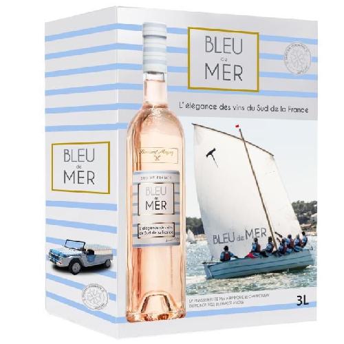 Vin Rose BIB 3L Bernard Magrez Bleu de Mer IGP Pays d'Oc - Vin rose du Languedoc-Roussillon
