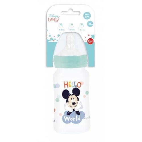 Biberon Biberon anti-colique- THERMOBABY - 240 ml - Tetine debit 3 positions - Mickey Cool