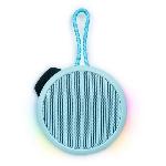 Enceinte - Haut-parleur Nomade - Portable - Mobile - Bluetooth BIGBEN Party - Enceinte Bluetooth ronde avec dragonne et effets lumineux - 15W - Bleu Pastel