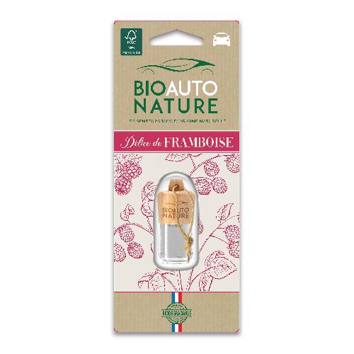 Desodorisant Auto - Parfum Auto BIOAUTONAT flacon bois framboi - Bio Auto Nature