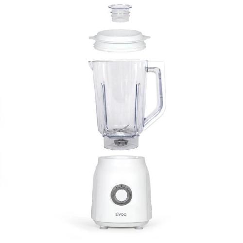 Blender Blender - LIVOO - 1.5 L - 600 W - 22 000 tours/min - 2 vitesses - Turbo blanc