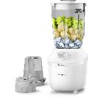 Blender - PHILIPS - Serie 3000 HR2291/20 ? Blanc ? Bol en verre capacité 1.25L ? 2 vitesses ? 600W