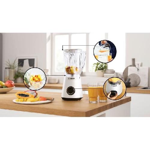 Blender Blender VitaPower - BOSCH - MMB6141W - 1200 W - 30000 trs/min - 2 vitesses + turbo - Bol 2 L - 4 lames amovibles - Blanc