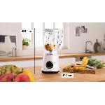 Blender Blender VitaPower - BOSCH - MMB6141W - 1200 W - 30000 trs/min - 2 vitesses + turbo - Bol 2 L - 4 lames amovibles - Blanc