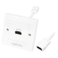 Bloc prise murale encastrable - HDMI - blanc Bloc prise murale encastrable - HDMI - blanc