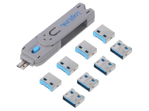 Cable - Connectique Pour Peripherique Bloqueur de port USB - bleu