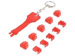 Cable - Connectique Pour Peripherique Bloqueur de ports RJ45 avec cle rouge