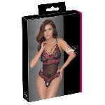 Body 859 rouge noir ouvert taille S-M