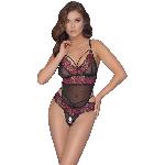 Body Body 859 rouge noir ouvert taille S-M