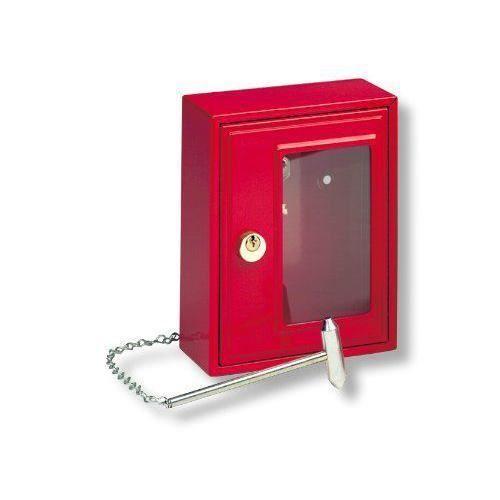 Armoire - Boite A Cle Boite d'urgence - BURG-WACHTER - Modele 6161 - 167 x 130 x 64 mm - Marteau inclus - Metal rouge