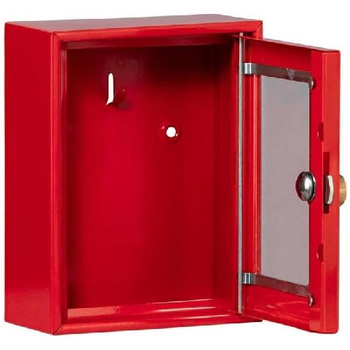 Armoire - Boite A Cle Boite d'urgence - BURG-WACHTER - Modele 6161 - 167 x 130 x 64 mm - Marteau inclus - Metal rouge