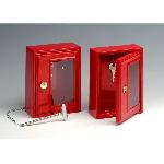 Armoire - Boite A Cle Boite d'urgence - BURG-WACHTER - Modele 6161 - 167 x 130 x 64 mm - Marteau inclus - Metal rouge