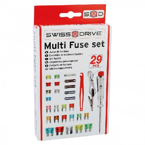 Fusibles pour auto ATO Boite De Fusibles + Accessoires 29 Pieces dont 10A - Swiss Drive