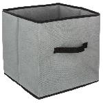 Boîte de rangement/tiroir pour meuble en tissu - 31 x 31 cm - Gris