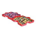 Boite de tri pour puzzle - Clementoni - Multicolore - 6 compartiments de rangement en forme de piece de puzzle