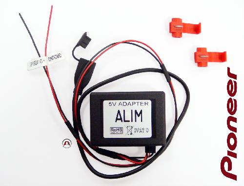 Adaptateur Aux Autoradio Boitier Alimentation 5V USB - transforme le 12V de la voiture en 5V USB Femelle - CA-ANW.5V