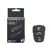 Boitier - Coque De Cle - Telecommande Boutons Caoutchouc Adaptables Pour Cle Kia- Hyundai 3 Boutons