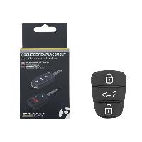 Boitier - Coque De Cle - Telecommande Boutons Caoutchouc Adaptables Pour Cle Kia- Hyundai 3 Boutons