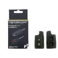 Boitier - Coque De Cle - Telecommande Boutons Caoutchouc Adaptables Pour Dacia- Renault 2 Boutons Cle Retractable