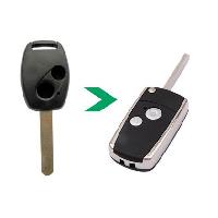 Boitier - Coque De Cle - Telecommande HON210 - Coque et lame compatible avec Honda 2 boutons