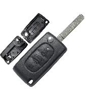 Boitier - Coque De Cle - Telecommande PSA307 Coque de cle electronique et lame 7mm Citroen-Peugeot 3 Boutons Bouton coffre Pile sur Coque Boitier - Coque De Cle - Telecommande PSA307 Coque de cle electronique et lame 7mm Citroen-Peugeot 3 Boutons Bouton coffre Pile sur Coque