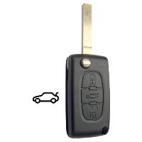 Boitier - Coque De Cle - Telecommande PSA308C - Coque + lame PSA 3 boutons Boitier - Coque De Cle - Telecommande PSA308C - Coque + lame PSA 3 boutons