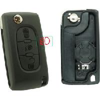 Boitier - Coque De Cle - Telecommande PSA378P - Coque compatible Peugeot Citroen 3 boutons Boitier - Coque De Cle - Telecommande PSA378P - Coque compatible Peugeot Citroen 3 boutons