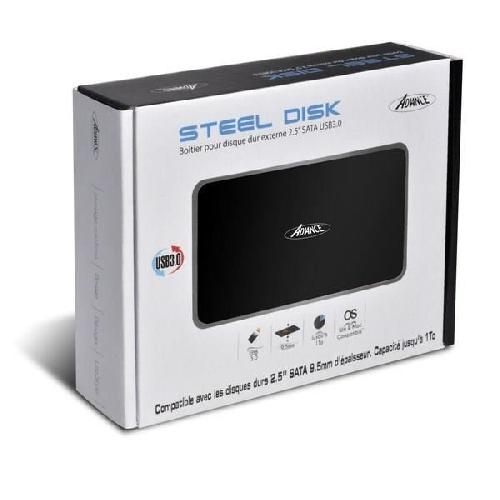 Disque Dur Externe Boitier Disque Dur externe Advance Steeldisk USB3.0 - Pour disque dur SATA 2.5 pouces