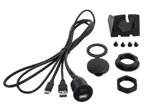 Modules divers aux usb Boitier integre montage sur tableau de bord USB-A USB-C