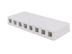 Cable - Connectique Pour Peripherique Boitier mural RJ45 femelle X8 Keystone - blanc
