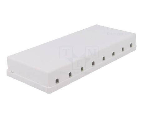 Cable - Connectique Pour Peripherique Boitier mural RJ45 femelle X8 Keystone - blanc