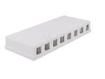 Cable - Connectique Pour Peripherique Boitier mural RJ45 femelle X8 Keystone - blanc