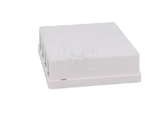 Cable - Connectique Pour Peripherique Boitier murale Keystone RJ45 femellle X4 - blanc