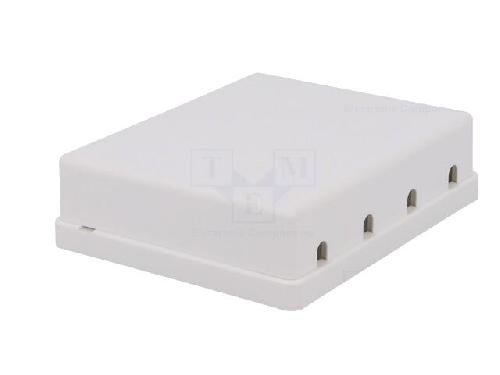 Cable - Connectique Pour Peripherique Boitier murale Keystone RJ45 femellle X4 - blanc