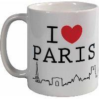 Bol - Mug - Mazagran 6x Mug I Love Paris 36cl - modeles assortis
