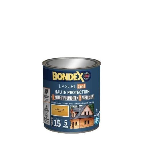 Peinture - Vernis - Traitement (lasure - Effets Decoratifs) BONDEX Lasure 2 en 1 Satin Haute Protection 5 ans - Chene clair