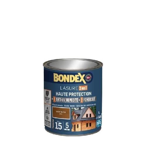 Peinture - Vernis - Traitement (lasure - Effets Decoratifs) BONDEX Lasure 2 en 1 Satin Haute Protection 5 ans - Chene moyen