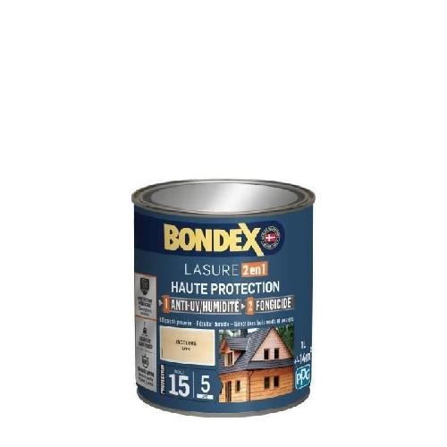 Peinture - Vernis - Traitement (lasure - Effets Decoratifs) BONDEX Lasure 2 en 1 Satin Haute Protection 5 ans - Incolore