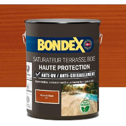 Peinture - Vernis - Traitement (lasure - Effets Decoratifs) BONDEX - Saturateur - Teck - Mat - 5L