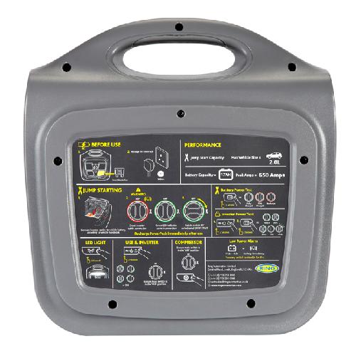Chargeur De Batterie Booster Demarreur Compresseur station charge 12v 17Ah USB 2.1A 650A