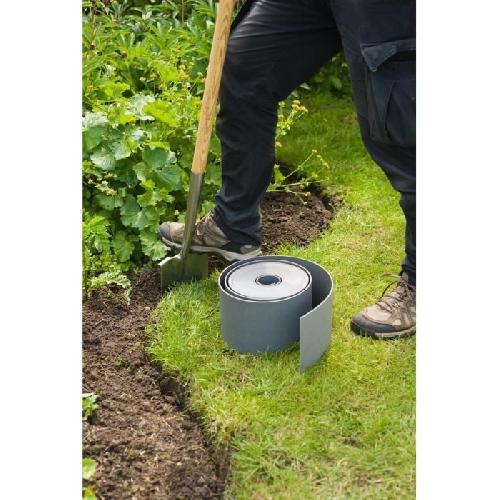 Bordure Bordure de jardin en polyéthylene gris H7.5 cm x 10 m - NATURE
