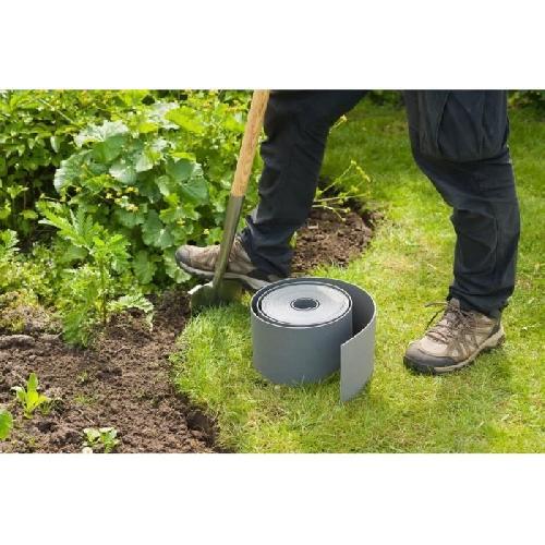 Bordure Bordure de jardin en polyéthylene gris H7.5 cm x 10 m - NATURE